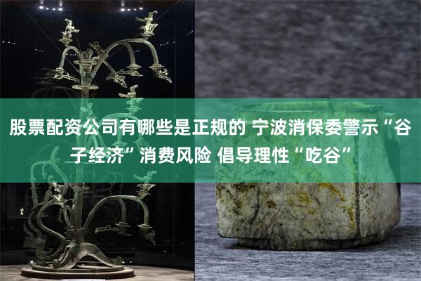 股票配资公司有哪些是正规的 宁波消保委警示“谷子经济”消费风险 倡导理性“吃谷”